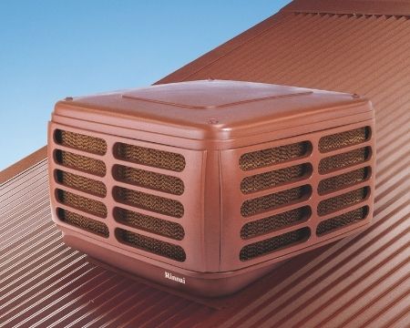 A bravis air conditioner sits on a roof, keeping things cool.