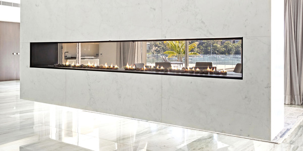 horizon lowline double gas fireplace